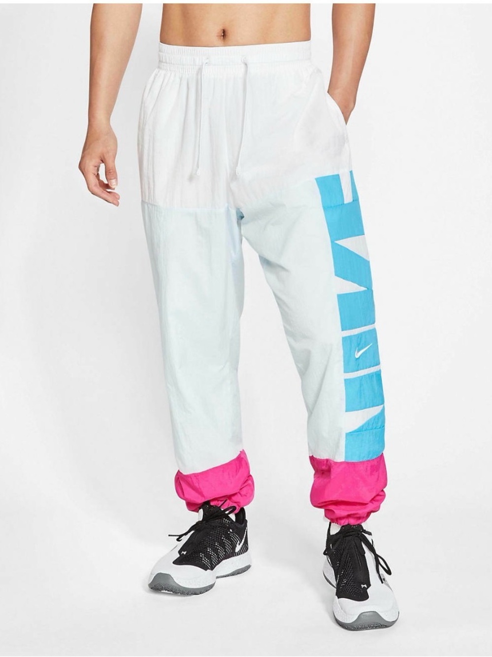 Nike Dri-FIT Starting 5 Basketball Pants Medium Mens Joggers White CW7351-101
